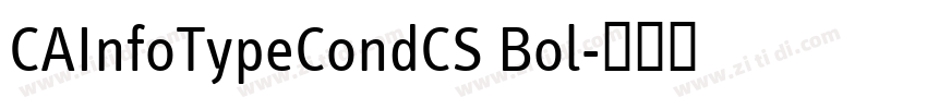 CAInfoTypeCondCS Bol字体转换